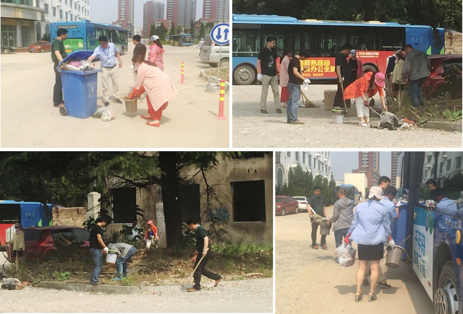 公交新浦公司黨支部開展“迎七一，共創國家衛生城市”活動